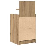 vidaXL Table de chevet avec 2 tiroirs chêne artisanal 38x34x80 cm