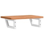 vidaXL Étagère de vasque murale acier et bois massif de hêtre