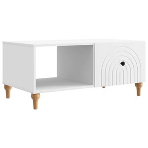 vidaXL Table basse Blanc 90 x 50 x 40 cm Bois d'ingénierie