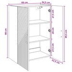 vidaXL Armoire Murale Blanc 66 x 34 5 x 90 cm Bois d'ingénierie