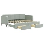 vidaXL Lit de jour avec gigogne et tiroirs sans matelas 90x200 cm