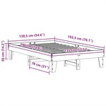vidaXL Cadre de lit sans matelas cire marron 135x190cm bois pin massif