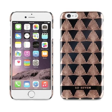 SO SEVEN Coque Midnight PALME OR Rose APPLE IPHONE 6/6S