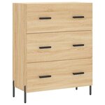 vidaXL Buffet haut Chêne sonoma 69 5x34x180 cm Bois d'ingénierie