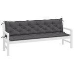 vidaXL Coussins de banc de jardin lot de 2 anthracite tissu Oxford