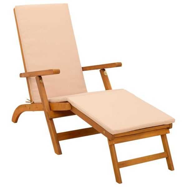 vidaXL Chaise longue inclinable et pliable 55 x 146 x 91 cm