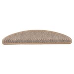 vidaXL Tapis d'escalier autocollants 15 Pièces 56x17x3 cm Beige clair