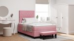 vidaXL Lit à Sommeil avec Matelas & Banc Rose 120x200 cm Velours