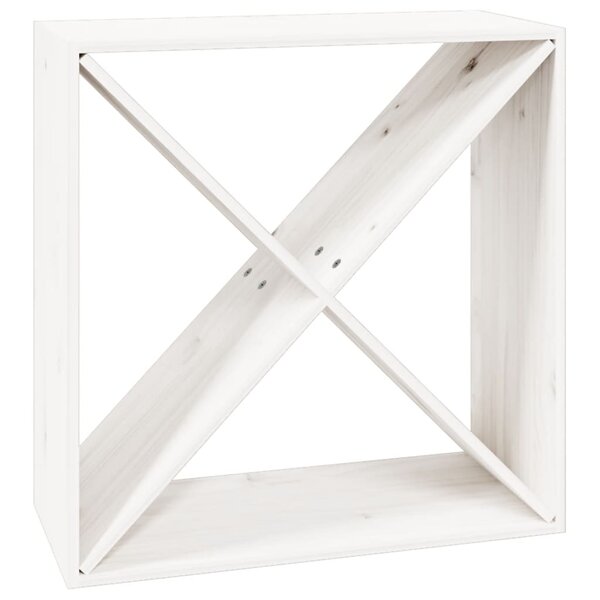 vidaXL Armoire à vin Blanc 62x25x62 cm Bois de pin massif