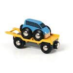 Brio World Wagon Transport de Voiture avec Rampe - Accessoire pour circuit de train en bois - Ravensburger - Mixte des 3 ans - 33577