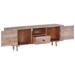 vidaXL Meuble TV 118x30x40 cm Bois d'acacia massif