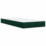 vidaXL Sommier à lattes de lit avec matelas Vert foncé 90x200 cm