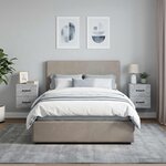 vidaXL Cabinet de chevet mural 2 pc Gris béton 34 5 x 33 x 40 cm