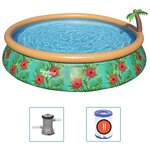 Bestway Ensemble de piscine gonflable Paradise Palms 457x84 cm