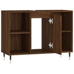 vidaXL Armoire salle de bain chêne marron 80x33x60cm bois d'ingénierie