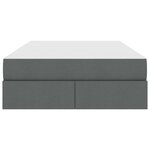 vidaXL Lit avec rangement et matelas Gris foncé 120 x 190 cm Polyester
