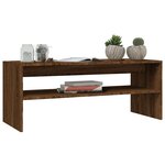 vidaXL Table basse Chêne marron 100x40x40 cm Bois d'ingénierie