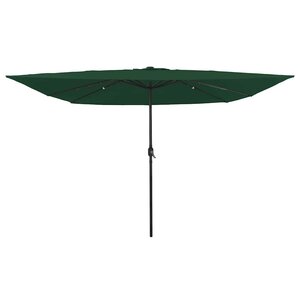 vidaXL Parasol de jardin Vert 295 x 295 x 245 cm Polyester et Acier