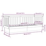 vidaXL Lit de jour 75x190 cm Bois de pin massif