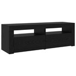 Meubles TV vidaXL 2 Pièces avec lumières LED Chêne noir Bois d'ingénierie