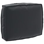 vidaXL Coussin pour dossier de palette Noir 50 x 40 x 12 cm