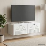vidaXL Meuble TV mural Blanc 99 x 41 x 30 cm Bois d'ingénierie