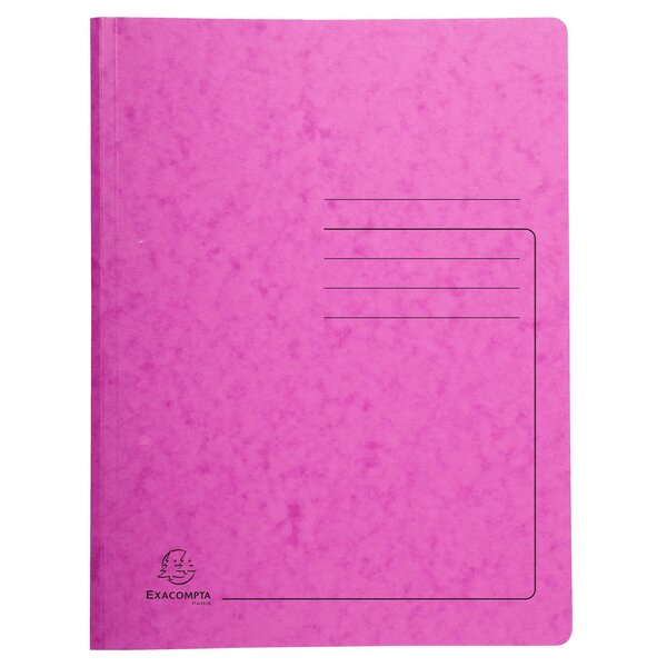 Chemise De Classement À Ressort Carte Lustrée 355gm2 - A4 - Rose - X 25 - Exacompta