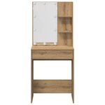 vidaXL Ensemble de coiffeuse avec LED chêne artisanal bois ingénierie