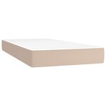 vidaXL Sommier à lattes de lit avec matelas LED Cappuccino 100x200 cm