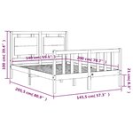 vidaXL Cadre de lit sans matelas blanc 140x200 cm bois de pin massif