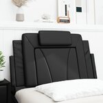 vidaXL Coussin de tête de lit noir 80 cm similicuir