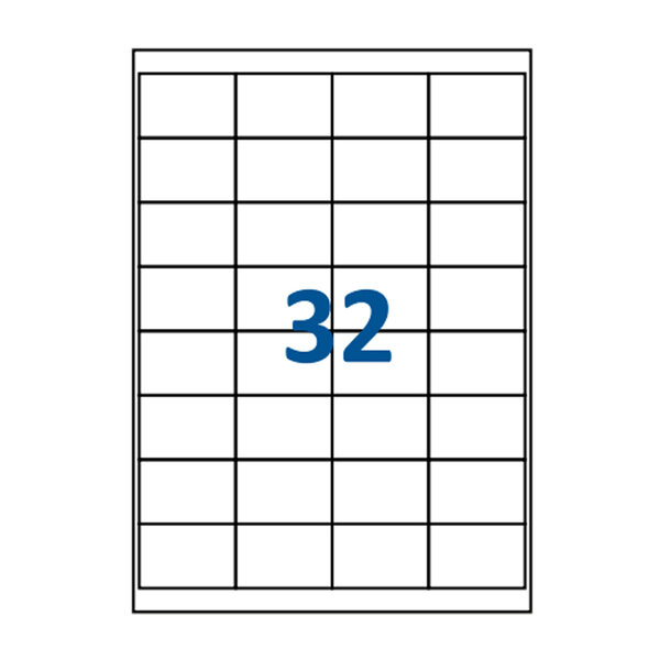 Lot de 100 Planches étiquettes autocollantes blanches sur feuille A4 : 51 x 34 mm (32 étiquettes par feuille spéciales bons de transport)
