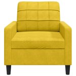vidaXL Fauteuil Jaune 60 cm Velours