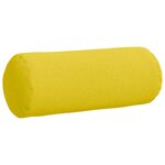 vidaXL Coussins d'accent 2 Pièces Jaune clair Ø 15 x 40 cm tissu