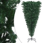 vidaXL Arbre de Noël artificiel renversé pré-éclairé et boules 120 cm