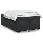 vidaXL Sommier à lattes de lit avec matelas noir 120x190 cm similicuir