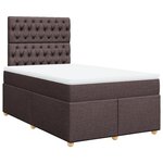 vidaXL Sommier à lattes de lit avec matelas Marron foncé 120x200 cm