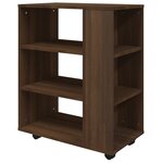 vidaXL Armoire roulante Chêne marron 60x35x75 cm Bois d'ingénierie