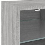 vidaXL Unités murales TV avec LED 8 Pièces gris sonoma bois d'ingénierie