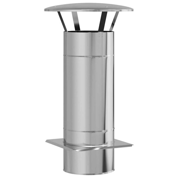 vidaXL Extension de Conduit Argent 35 x 35 x 65 cm Acier inoxydable