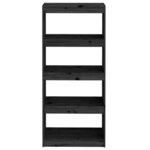 vidaXL Bibliothèque/Séparateur de pièce Noir 60x30x135 5 cm Pin massif