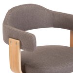 vidaXL Chaises pivotantes à manger lot de 6 taupe bois courbé et tissu