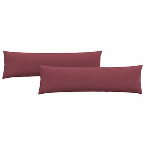 vidaXL Coussins de canapé 2 Pièces Bordeaux 145 x 40 cm tissu