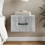 vidaXL Cabinet de chevet mural Sonoma gris 34 5 x 33 x 20 cm