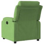 vidaXL Fauteuil inclinable électrique vert clair velours