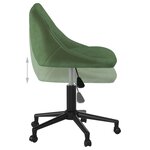 vidaXL Chaise pivotante de salle à manger Vert foncé Velours