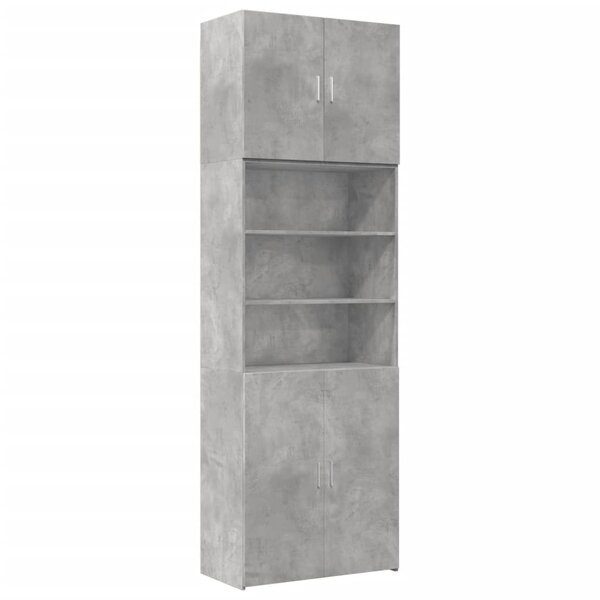 vidaXL Buffet haut gris béton 80x42 5x249 cm bois d'ingénierie