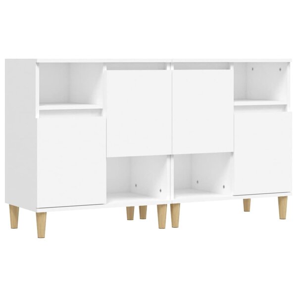 vidaXL Buffets 2 Pièces blanc 60x35x70 cm bois d'ingénierie
