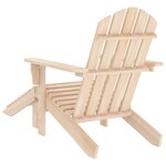 vidaXL Chaise de jardin Adirondack avec pouf bois de sapin solide
