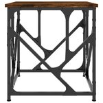 vidaXL Table basse chêne fumé 45x45x47 5 cm bois d'ingénierie
